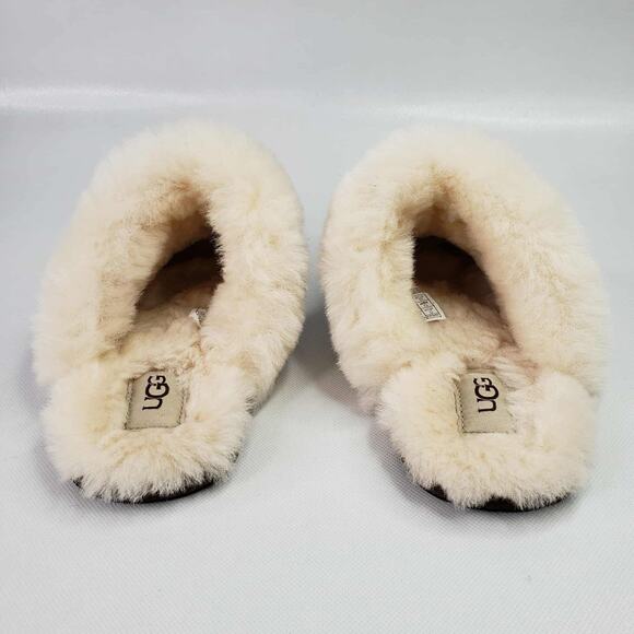 UGG Women's Scuffette Suede Sheepskin Thin soled Espresso Brown Slipper Size 7 - Picture 5 of 12